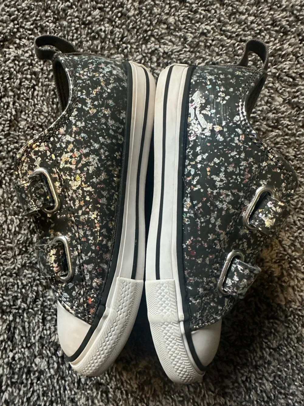 Toddler Converse Chuck Taylor All Star Easy On Low Glitter Size 10